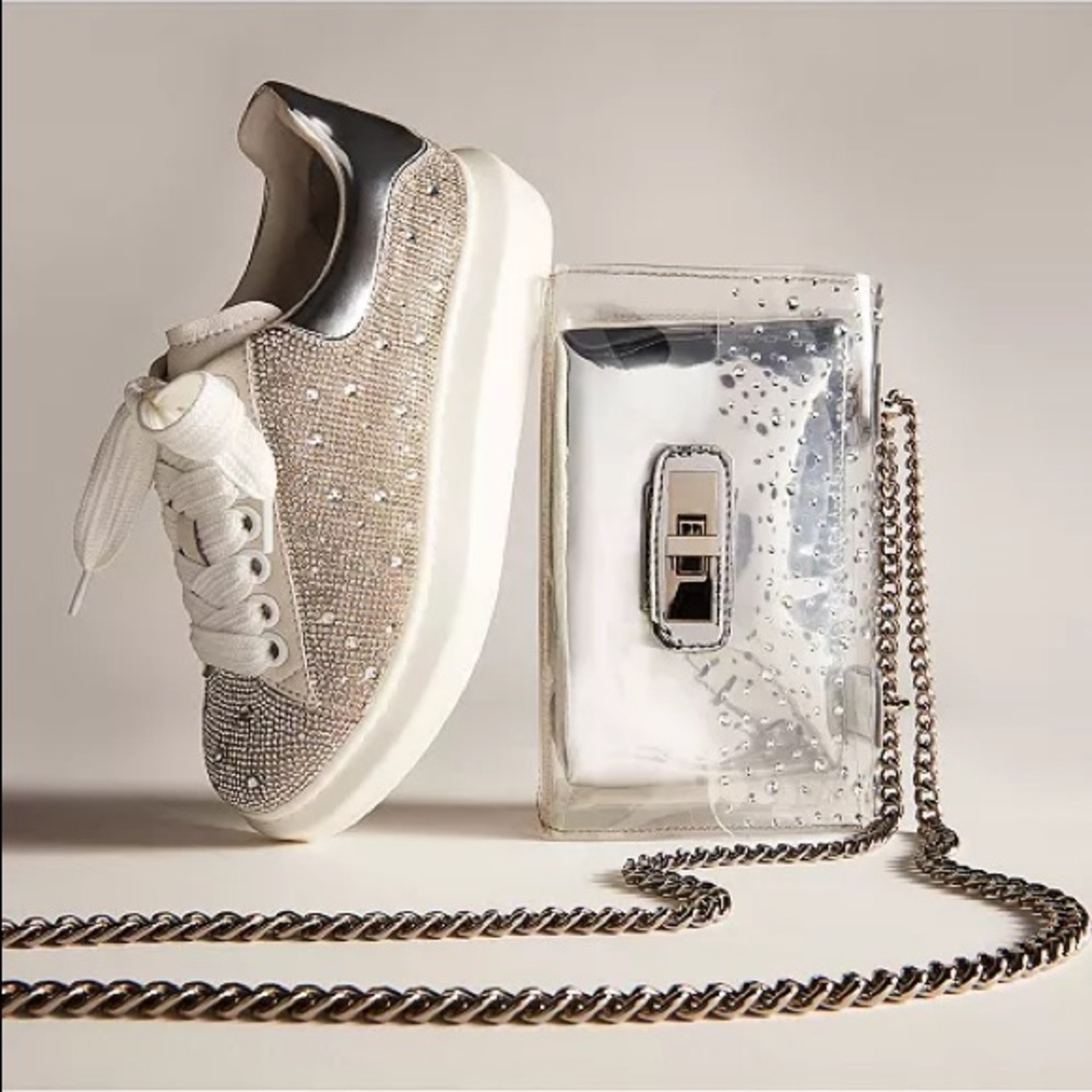 NWT Steve Madden Glimmer Rhinestone Sneakers